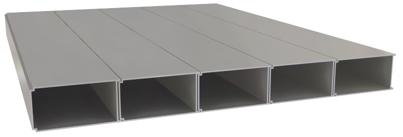 Produktbild UFK 375 040  -  Unterflur-Kanal UFK 40, 5-zügig, 375 x 40 x 2000 mm